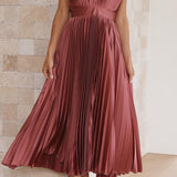 Rosanne | Robe longue plissée à l’allure élégante et aérienne