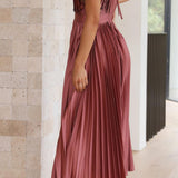 Rosanne | Robe longue plissée à l’allure élégante et aérienne
