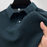 Laurent | Polo homme manches courtes à motif texturé