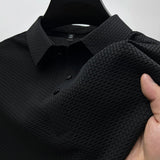 Laurent | Polo homme manches courtes à motif texturé