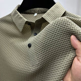 Laurent | Polo homme manches courtes à motif texturé