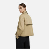 Juliette | Trench-coat femme raccourci à col haut et double boutonnage