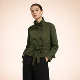 Juliette | Trench-coat femme raccourci à col haut et double boutonnage