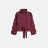 Juliette | Trench-coat femme raccourci à col haut et double boutonnage