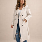 Anaïs | Trench-coat femme à double boutonnage et ceinture ajustable