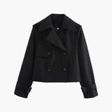 Clarisse | Trench-coat court pour femme à double boutonnage
