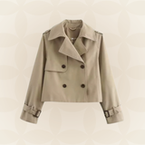 Clarisse | Trench-coat court pour femme à double boutonnage