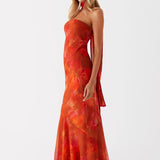 Irina | Robe maxi de soirée à imprimé floral romantique