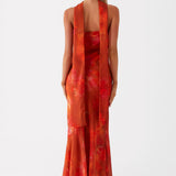 Irina | Robe maxi de soirée à imprimé floral romantique