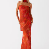 Irina | Robe maxi de soirée à imprimé floral romantique