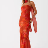 Irina | Robe maxi de soirée à imprimé floral romantique