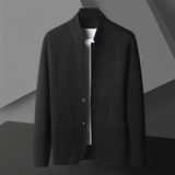 Loïc | Veste Homme en Maille Texturée à Col Montant