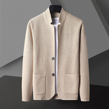 Loïc | Veste Homme en Maille Texturée à Col Montant