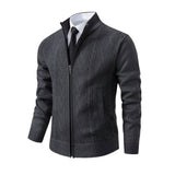Vincent | Cardigan en laine mérinos à coupe ajustée et fermeture éclair
