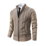 Vincent | Cardigan en laine mérinos à coupe ajustée et fermeture éclair