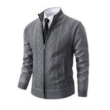 Vincent | Cardigan en laine mérinos à coupe ajustée et fermeture éclair
