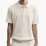 Lucien | Polo homme en maille douce avec demi-zip moderne
