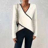 Séverine | Pull Femme Col V en Tricot Lourd
