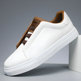 Élias | Baskets blanches en cuir premium pour homme