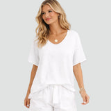 Éléna | T-Shirt Oversize à Col en V