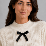 Suzanne | Cardigan femme en maille câble à nouer et manches longues