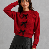 Suzanne | Cardigan femme en maille câble à nouer et manches longues