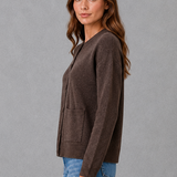 Florence | Gilet Femme en Tricot Épais à Col Rond et Coupe Décontractée