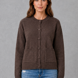 Florence | Gilet Femme en Tricot Épais à Col Rond et Coupe Décontractée