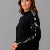 Matilda | Pull oversize en tricot à coutures contrastées pour femme
