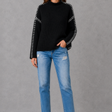 Matilda | Pull oversize en tricot à coutures contrastées pour femme