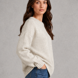 Beatrice | Pull oversize femme en maille à col rond et épaules tombantes