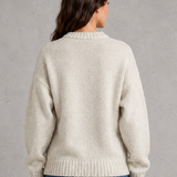 Beatrice | Pull oversize femme en maille à col rond et épaules tombantes