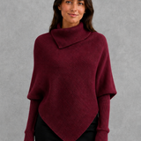 Imogen | Pull Oversized en Tricot à Col Montant et Ourlet Asymétrique