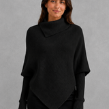 Imogen | Pull Oversized en Tricot à Col Montant et Ourlet Asymétrique