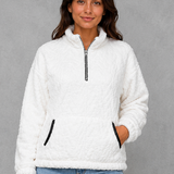 Abigail | Veste en polaire pour femme à col montant et poches avant