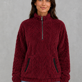 Abigail | Veste en polaire pour femme à col montant et poches avant