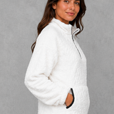 Abigail | Veste en polaire pour femme à col montant et poches avant