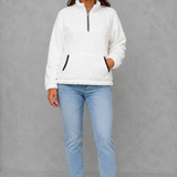 Abigail | Veste en polaire pour femme à col montant et poches avant