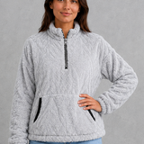 Abigail | Veste en polaire pour femme à col montant et poches avant