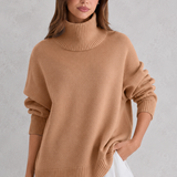 Joséphine | Pull en tricot à col roulé pour femme, doux et confortable