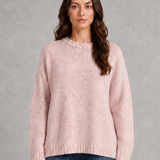 Beatrice | Pull oversize femme en maille à col rond et épaules tombantes