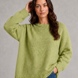 Beatrice | Pull oversize femme en maille à col rond et épaules tombantes