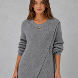 Apolline | Pull en maille à col drapé et coupe décontractée