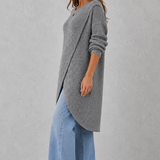 Apolline | Pull en maille à col drapé et coupe décontractée