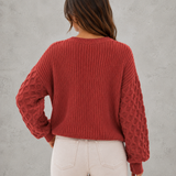 Felicity | Pull en tricot doux à manches lanternes