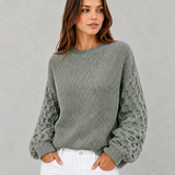 Felicity | Pull en tricot doux à manches lanternes
