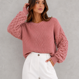 Felicity | Pull en tricot doux à manches lanternes