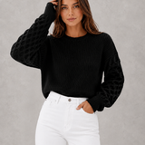 Felicity | Pull en tricot doux à manches lanternes