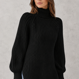 Isaline | Pull femme en maille texturée à col roulé