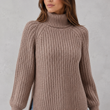 Isaline | Pull femme en maille texturée à col roulé